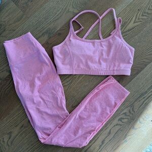 Loveshack fancy highland leggings and Aiden sports bra